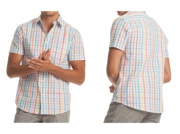 Рубашка с коротким рукавом из португальского хлопка - MR. Turk 'M173305' Slim Jim Shirt (Производство Португалия)