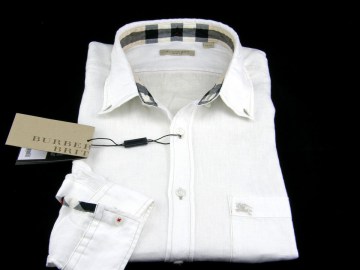 Рубашка льняная муж. BURBERRY Brit Linen Sport Shirt Short Sleeve (Size Medium)