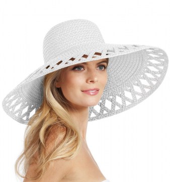 Шляпа с широкими полями Eric Javits Maribel Sun Hat (WHITE) (Производство  США)