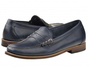 Лоферы костюмные муж. - G.H.Bass & Co. Larson II Classic Beefroll Weejuns Penny Loafer Shoes (BLUE) (US10 US10.5) (Производство El Salvador)
