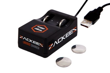 Зарядное устройство для аккумуляторов таблеточного типа - Zackees Rechargeable USB Coin Cell Charger - 2 Lithium ion batteries